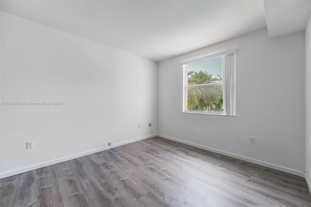 empty room featuring light wood-type flooring