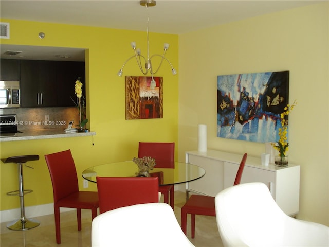 770 Claughton Island Dr Unit 1708, Miami, FL 33131 - dining area with visible vents