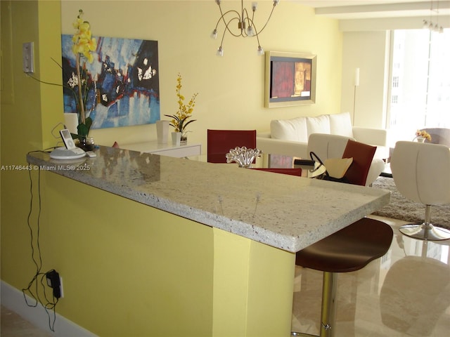770 Claughton Island Dr Unit 1708, Miami, FL 33131 - interior space featuring a chandelier and a healthy amount of sunlight
