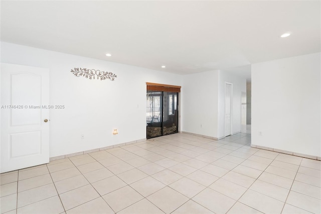 view of tiled spare room