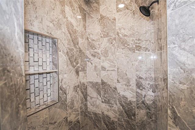 details with tiled shower