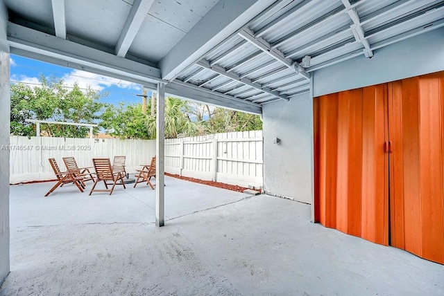 view of patio / terrace with fence private yard