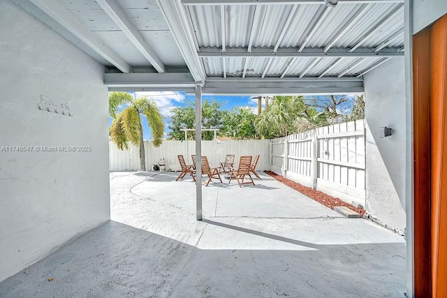 view of patio / terrace featuring a fenced backyard