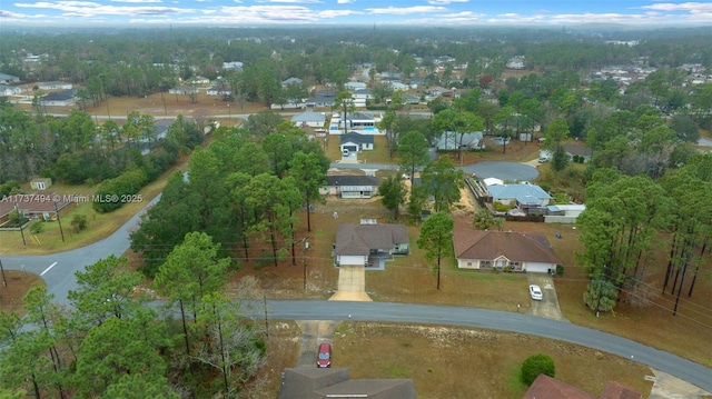 bird's eye view with a residential view