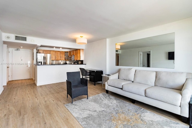 345 Ocean Dr Unit 819, Miami Beach, FL 33139 - living room with light wood-type flooring