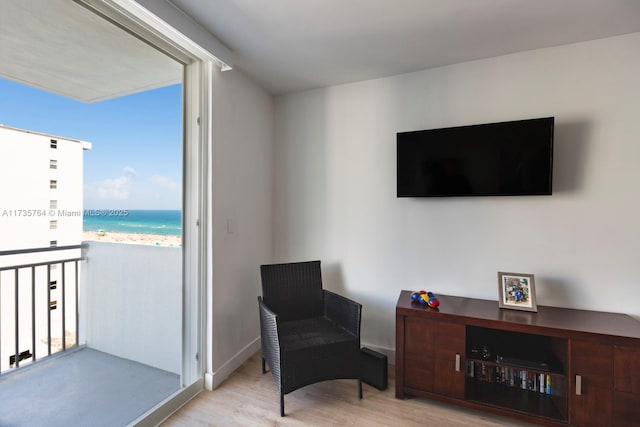 345 Ocean Dr Unit 819, Miami Beach, FL 33139 - sitting room featuring light hardwood / wood-style floors