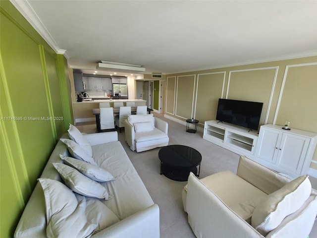 2851 NE 183rd St Unit 511E, Aventura, FL 33160 - carpeted living room with crown molding