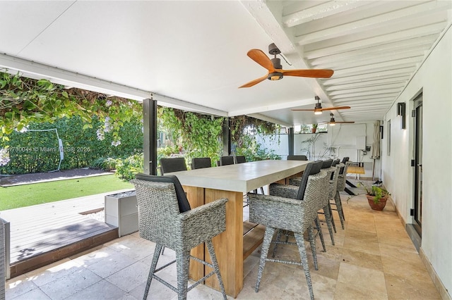 view of sunroom