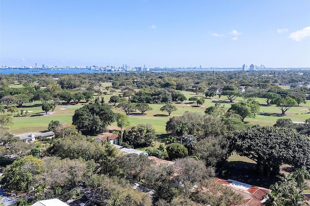 bird's eye view with a view of city