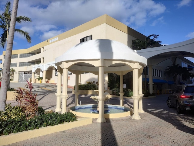 view of patio / terrace with a gazebo