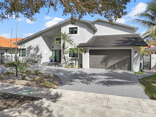 view of front facade featuring a garage