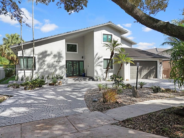 view of front facade with a garage