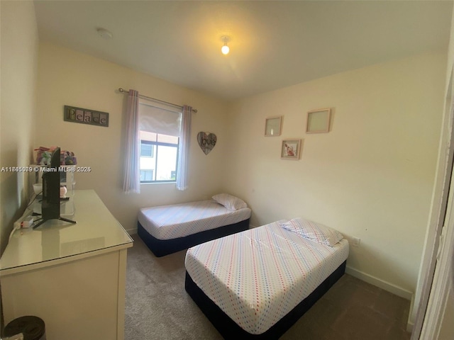 bedroom with carpet floors