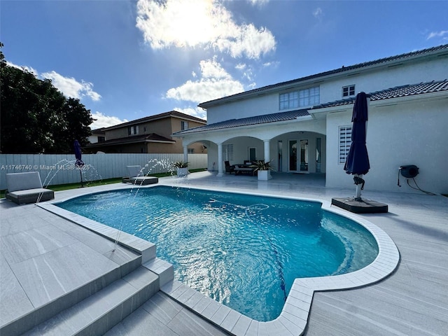 view of pool with a patio