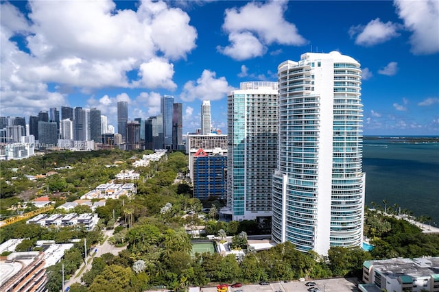 view of city featuring a water view