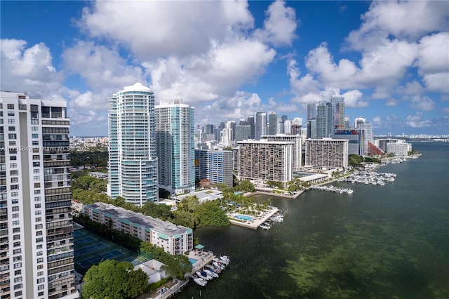 view of city featuring a water view