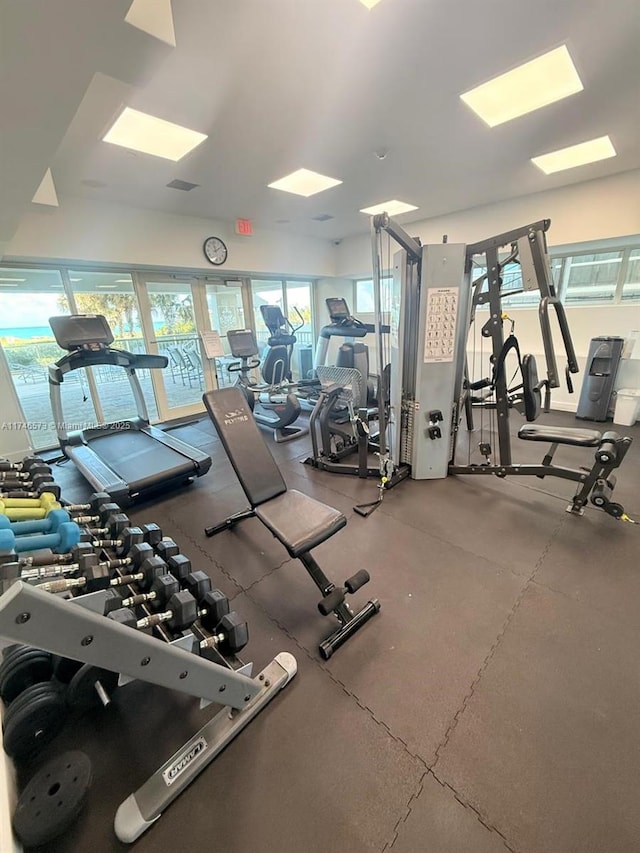 view of exercise room