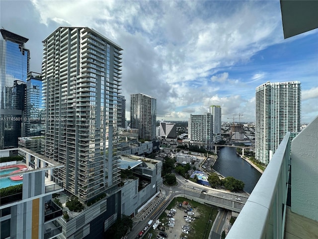 view of city featuring a water view