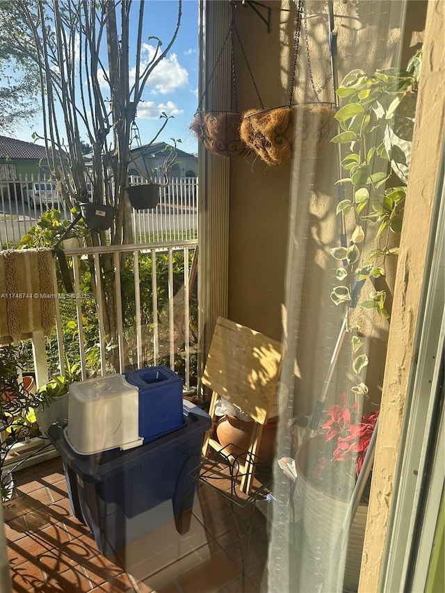 view of patio with a balcony