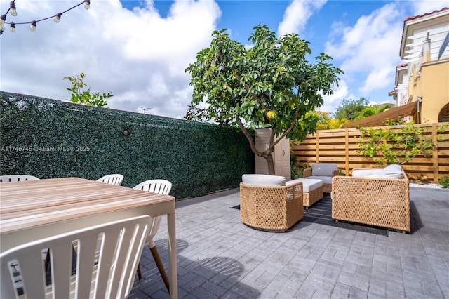 view of patio / terrace with outdoor lounge area