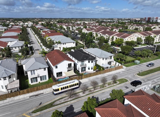 drone / aerial view featuring a residential view
