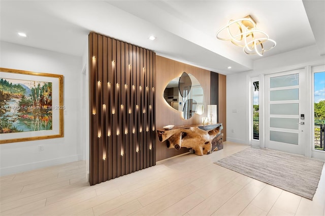 350 Desoto St, Hollywood, FL 33019 - foyer with light hardwood / wood-style floors