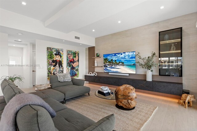 350 Desoto St, Hollywood, FL 33019 - living room with wood-type flooring