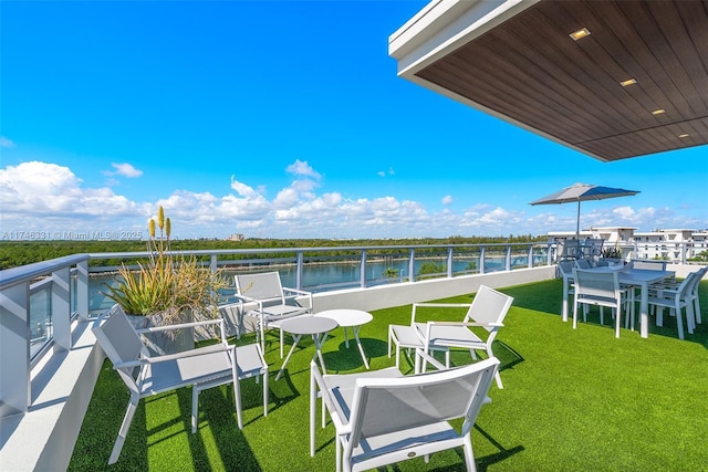 350 Desoto St, Hollywood, FL 33019 - balcony featuring a water view