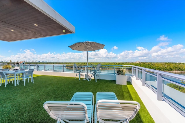 350 Desoto St, Hollywood, FL 33019 - balcony featuring a water view