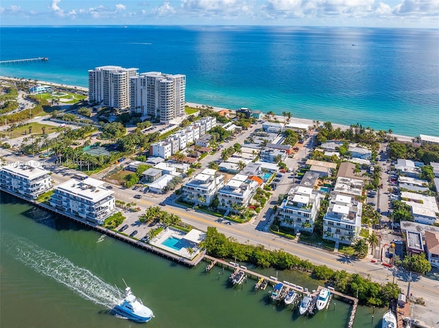 350 Desoto St, Hollywood, FL 33019 - birds eye view of property with a water view