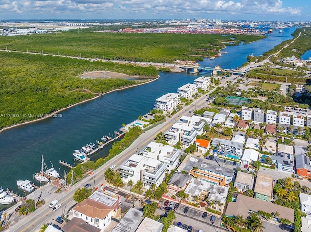 350 Desoto St, Hollywood, FL 33019 - birds eye view of property with a water view
