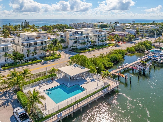 350 Desoto St, Hollywood, FL 33019 - drone / aerial view featuring a water view