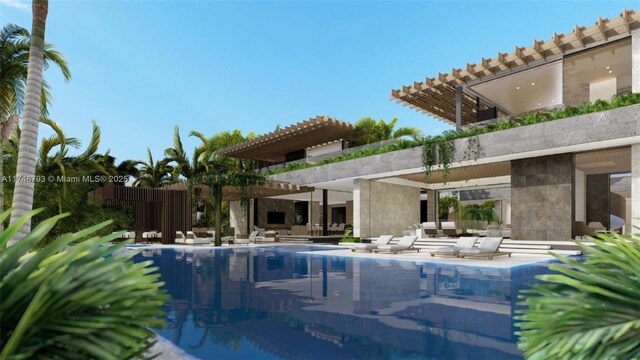 228302 W Dilido Dr, Miami Beach, FL 33139 - swimming pool with a pergola and a patio