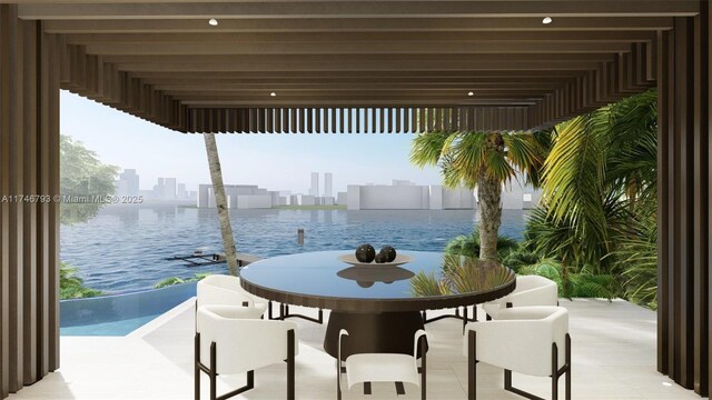 228302 W Dilido Dr, Miami Beach, FL 33139 - view of patio / terrace with a water view