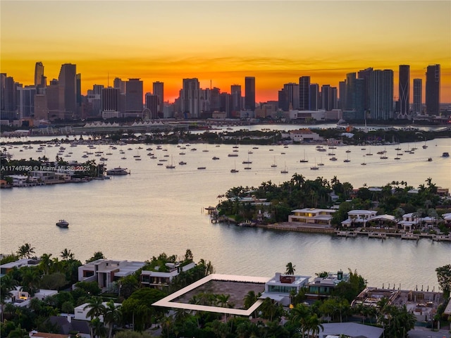 228302 W Dilido Dr, Miami Beach, FL 33139 - water view featuring city skyline