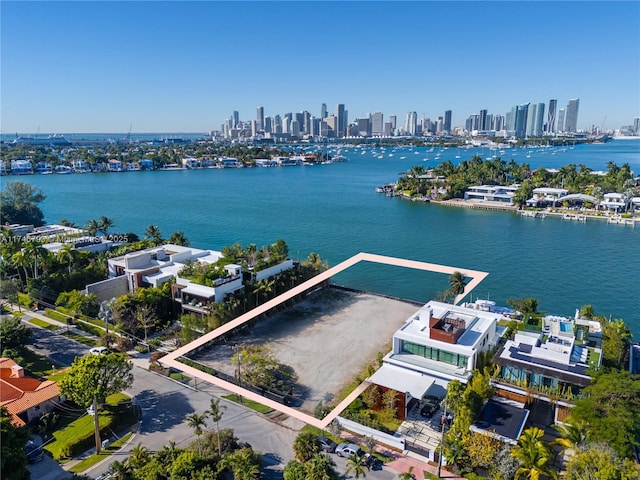 228302 W Dilido Dr, Miami Beach, FL 33139 - aerial view of city skyline and a large body of water