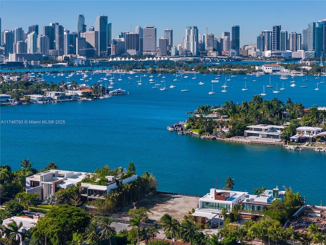 228302 W Dilido Dr, Miami Beach, FL 33139 - bird's eye view of skyline and a large body of water