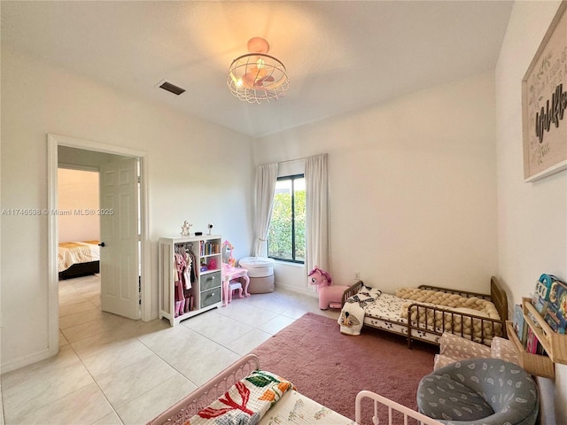 view of tiled bedroom