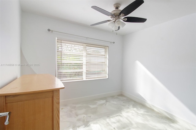 empty room with ceiling fan