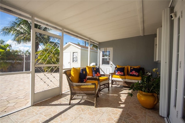 view of sunroom / solarium