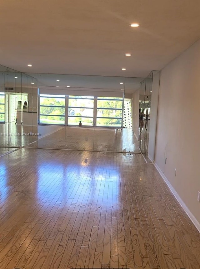 empty room with wood-type flooring