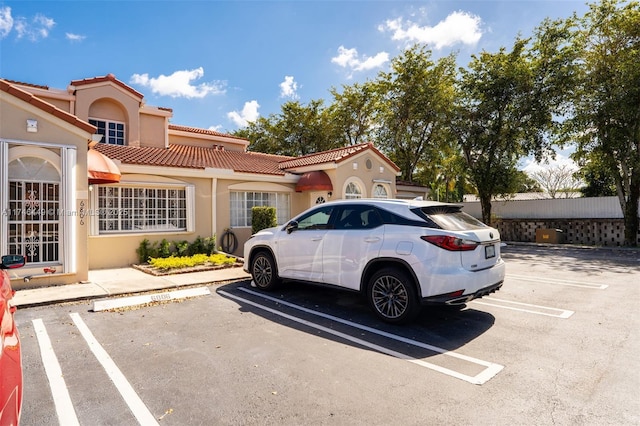 view of vehicle parking