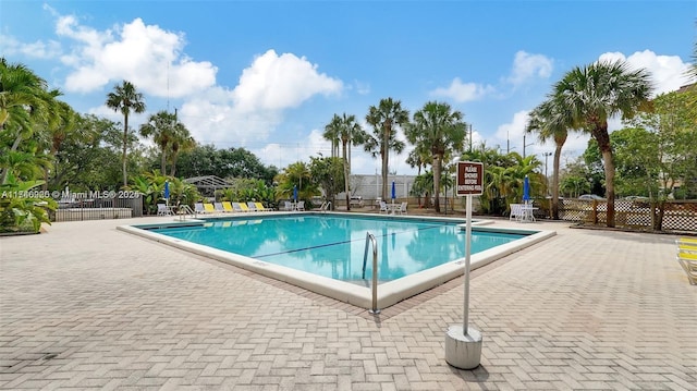 view of pool with a patio area