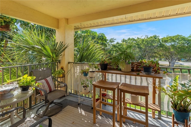 view of balcony