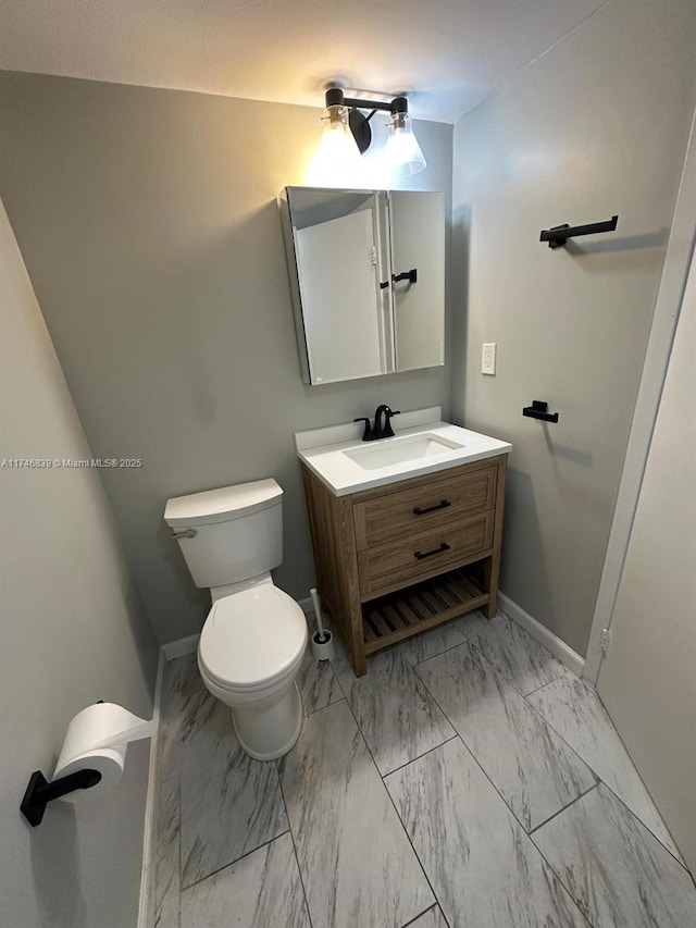 17011 N Bay Rd Unit 507, Sunny Isles Beach, FL 33160 - half bath featuring marble look tiles and vanity