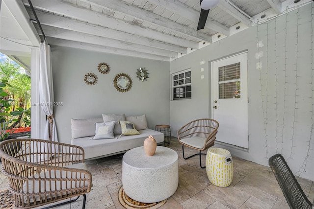 view of patio with an outdoor hangout area