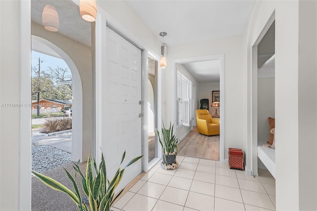 view of tiled foyer