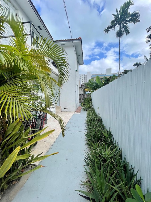 view of home's exterior with a patio area