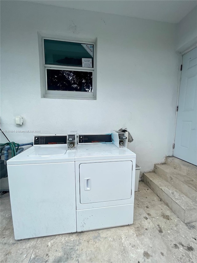 laundry area featuring washer and dryer