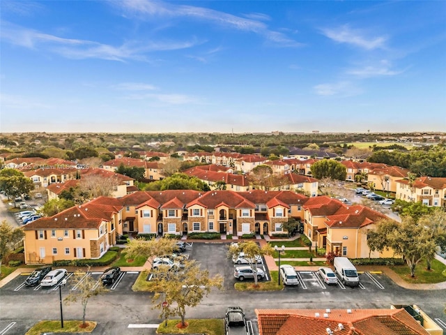 bird's eye view with a residential view